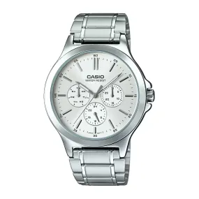 WW0154 Casio Enticer Multifunction Silver Chain Watch MTP-V300D-7AUDF