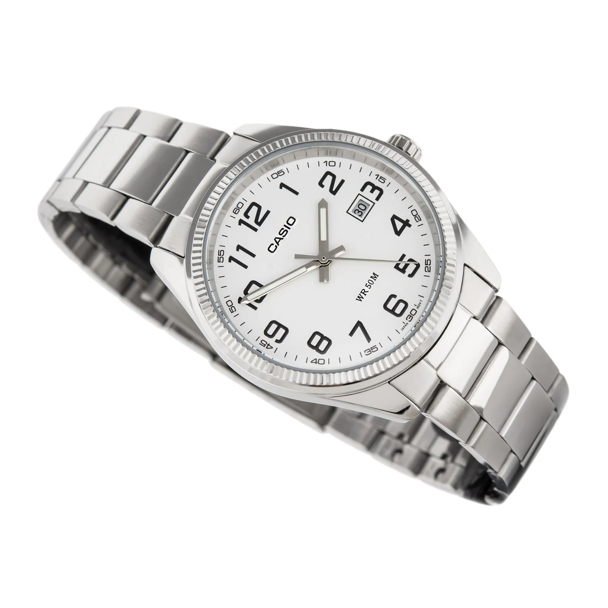 WW0260 Casio Enticer Date Silver Chain Watch MTP-1302D-7BVDF