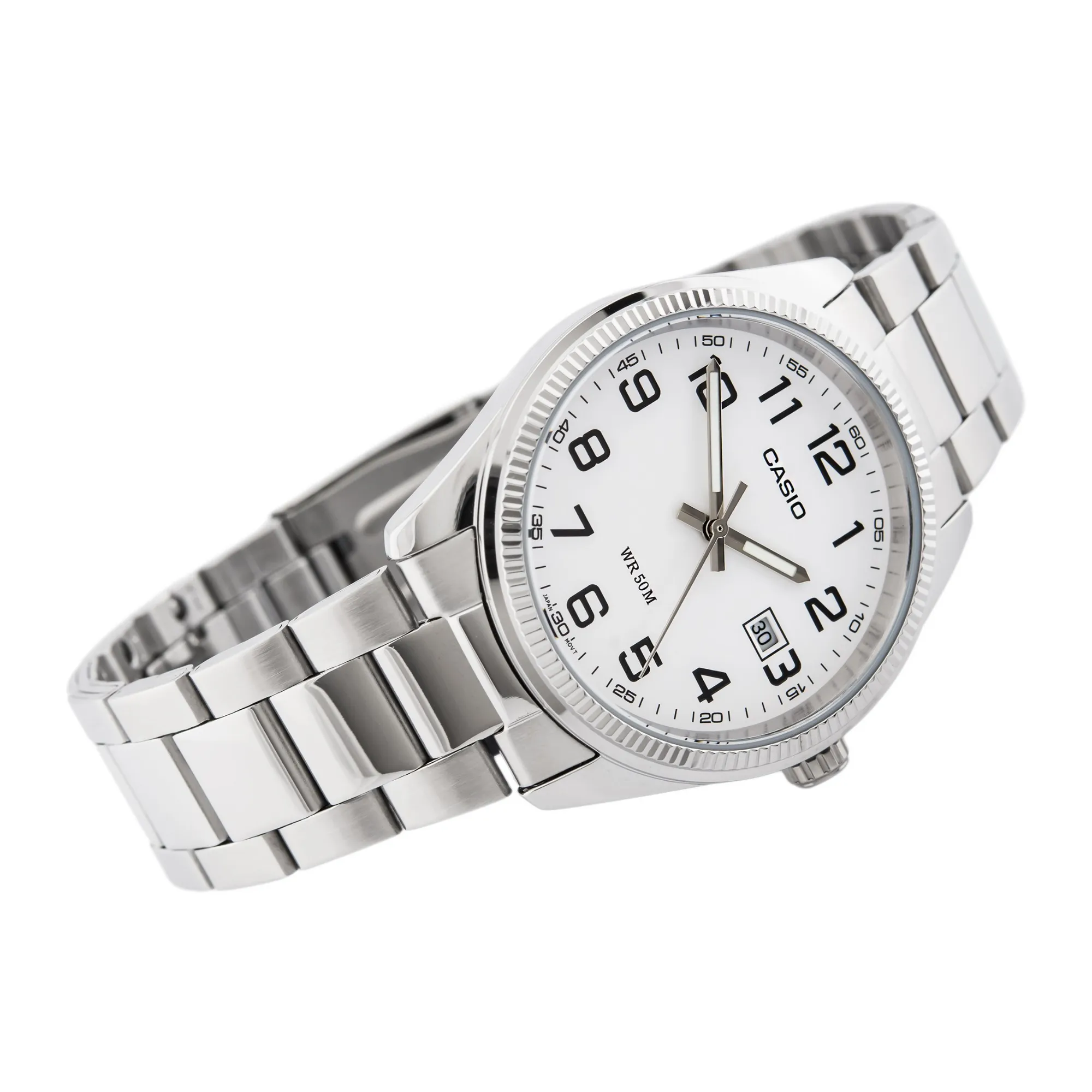 WW0260 Casio Enticer Date Silver Chain Watch MTP-1302D-7BVDF
