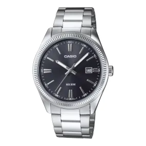 WW0261 Casio Enticer Date Silver Chain Watch MTP-1302D-1A1VDF