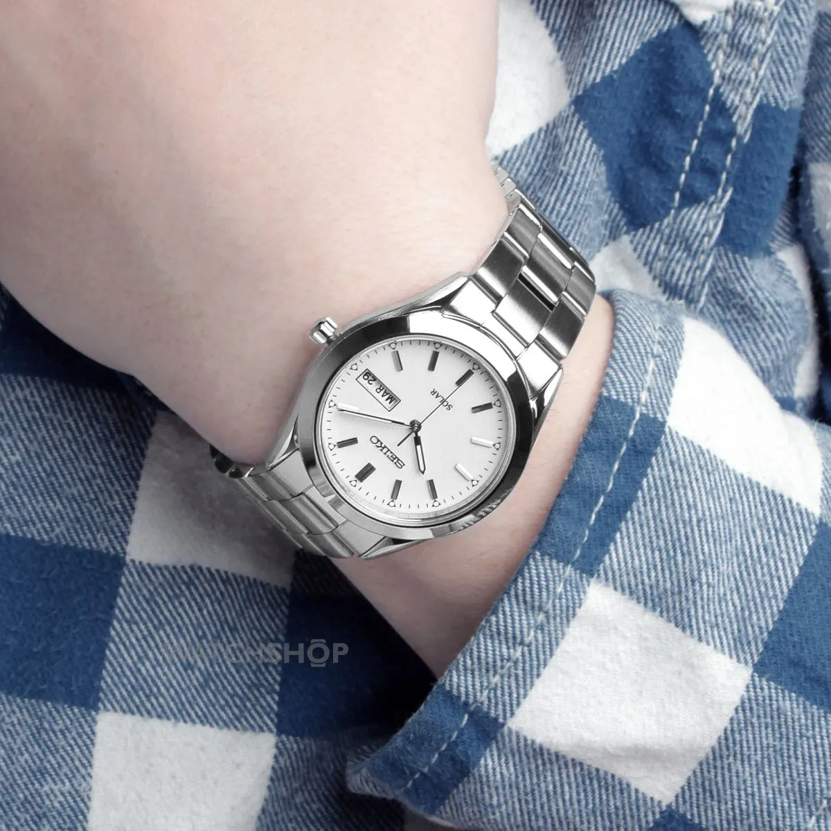 WW0856 Seiko Solar Chain Watch SNE037P1