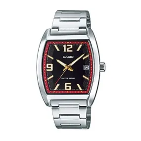 WW1296 Casio Standard Date Silver Chain Watch MTP-E107D-1ADF