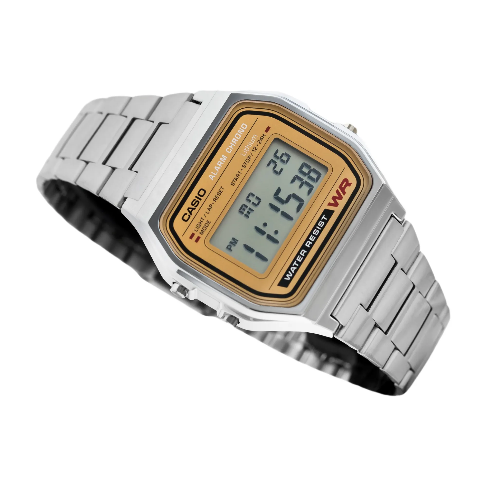 WW1392 Casio Vintage Digital Silver Chain Watch A158WEA-9DF
