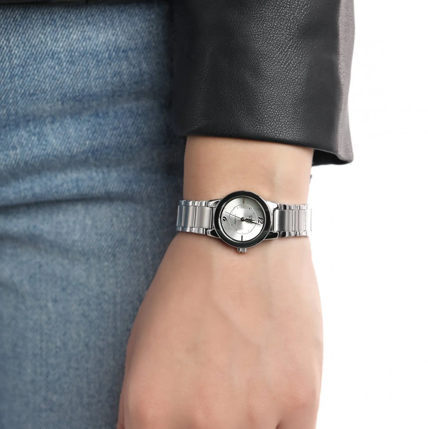 WW1583 Casio Enticer Ladies Silver Chain Watch LTP-1230D-7CDF