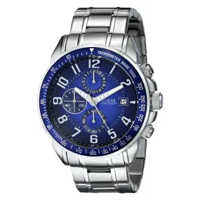 WW1748 Guess Waterpro Chronograph Stainless Steel Silver Chain Watch U15072G2