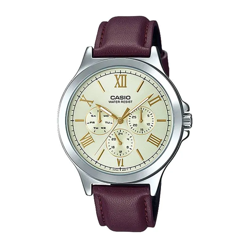 WW1938 Casio Enticer Multifunction Silver Belt Watch MTP-V300L-9AUDF