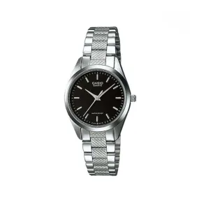 WW2313 Casio Enticer Silver Ladies Chain Watch LTP-1274D-1ADF