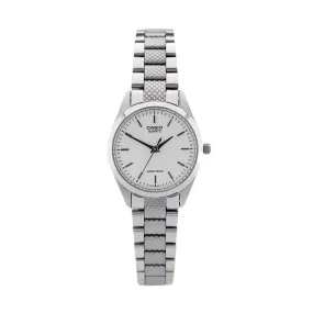 WW2314 Casio Enticer Silver Ladies Chain Watch LTP-1274D-7ADF