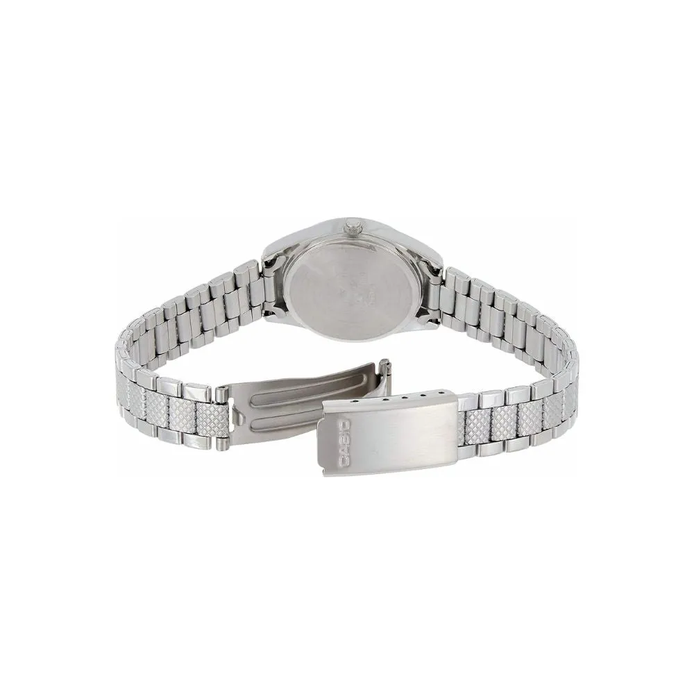 WW2314 Casio Enticer Silver Ladies Chain Watch LTP-1274D-7ADF