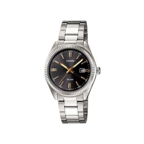 WW2336 Casio Enticer Date Ladies Silver Chain Watch LTP-1302D-1A2VDF